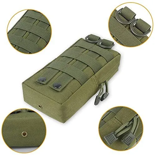 Emergency EDC Survival Gear Kit - Personal Water Filter Purifier Straw, Molle Pouch Tactical Trauma Defense Equitment Tools But Out Bag for Camping Hiking Adventure Fishing Hurricane