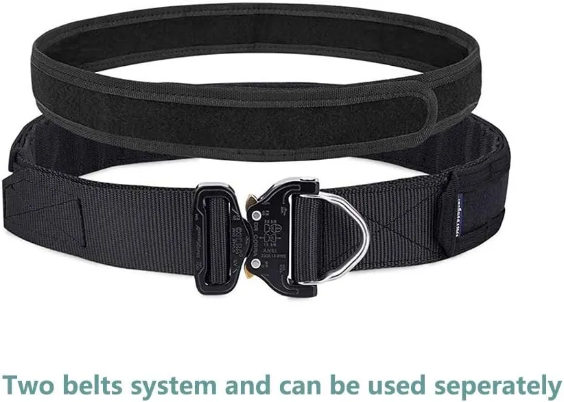 EMERSONGEAR Tactical Rigger's Belt with Cobra Buckle，Quick Release MOLLE Riggers Belt,1.75" Inner 2" Outer Heavy Duty Belt