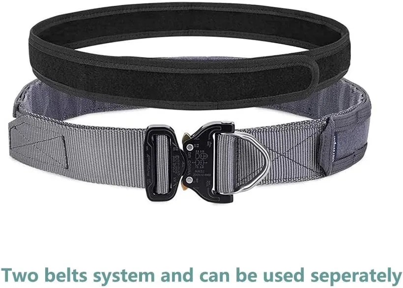 EMERSONGEAR Tactical Rigger's Belt with Cobra Buckle，Quick Release MOLLE Riggers Belt,1.75" Inner 2" Outer Heavy Duty Belt