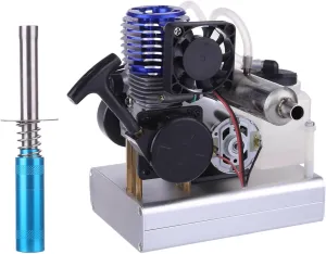 Engine Model Kit That Runs, Self-Made Low-Voltage Generator Model with Cooling Fan, Physics Science Experiment for Adult