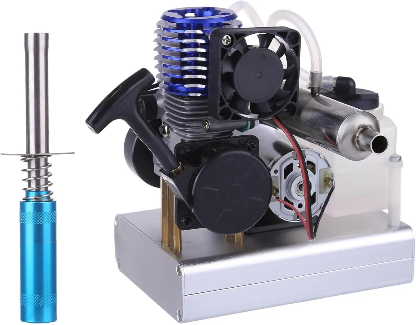 Engine Model Kit That Runs, Self-Made Low-Voltage Generator Model with Cooling Fan, Physics Science Experiment for Adult