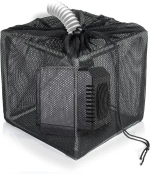 EQINI 2 Pack 8.3 Inch Pond Filter Box Pump Barrier Bag, Koi Pond Accessories With Drawstring, Anti-Clogging Pump Mesh Net Filter Media Netting for Outdoor Fish Ponds