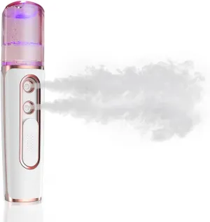 Facial Steamer with Cool Mist, 2 Spray Nozzles, USB Rechargeable