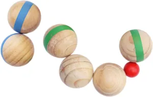 Family Fun Outdoor Toys 7pcs Wooden Grass Boys and Girls Sports Balls Interactive Bocce Set for Boys and Girls Friends
