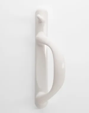 FASCO Sliding Patio Door Handle for Vinyl Glass Door - Complete KIT - White - or - Almond - Pat.# US6672632 (White, Right)