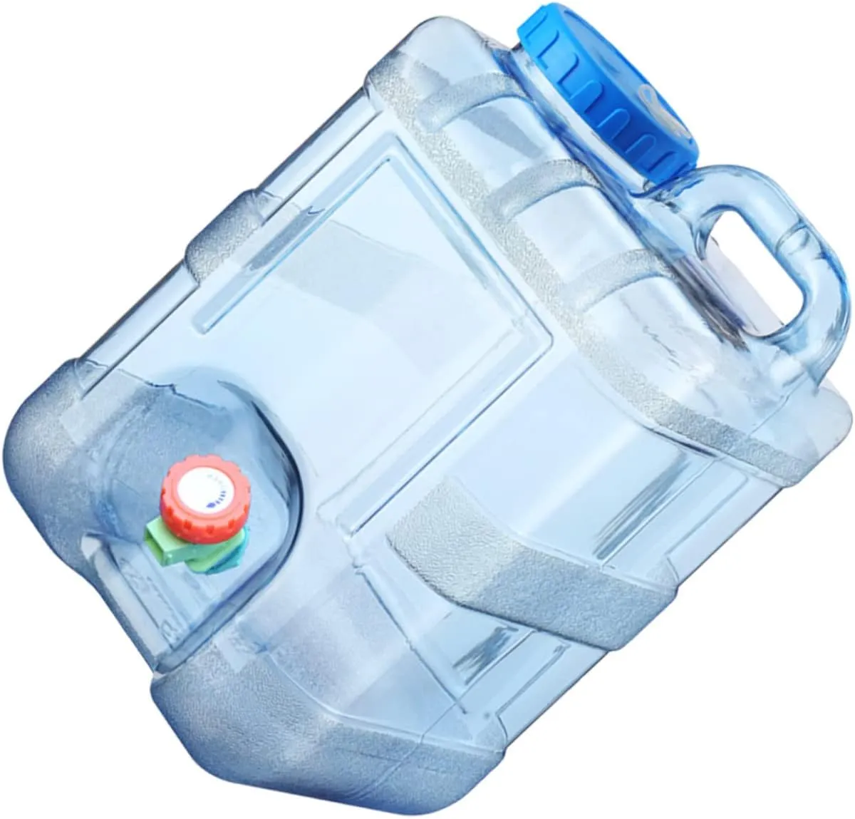 FAVOMOTO Outdoor Water Jug with Faucet Portable Camping Water Storage Container Leak Design for Hiking Fishing Road Trips Emergency Use Space Saving for Hydration