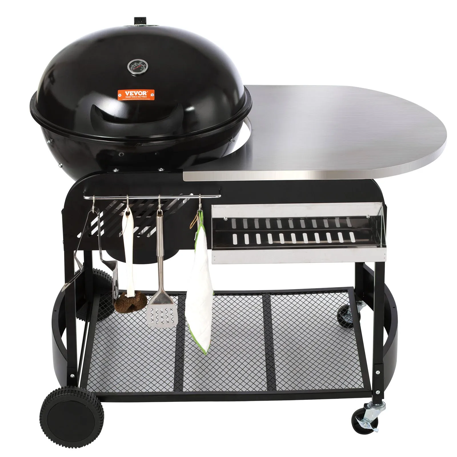 (FINAL PRICES ARE LOWER ON OUR SITE!) VEVOR 21 inch Kettle Charcoal Grill BBQ Portable Grill with Cart Outdoor Cooking