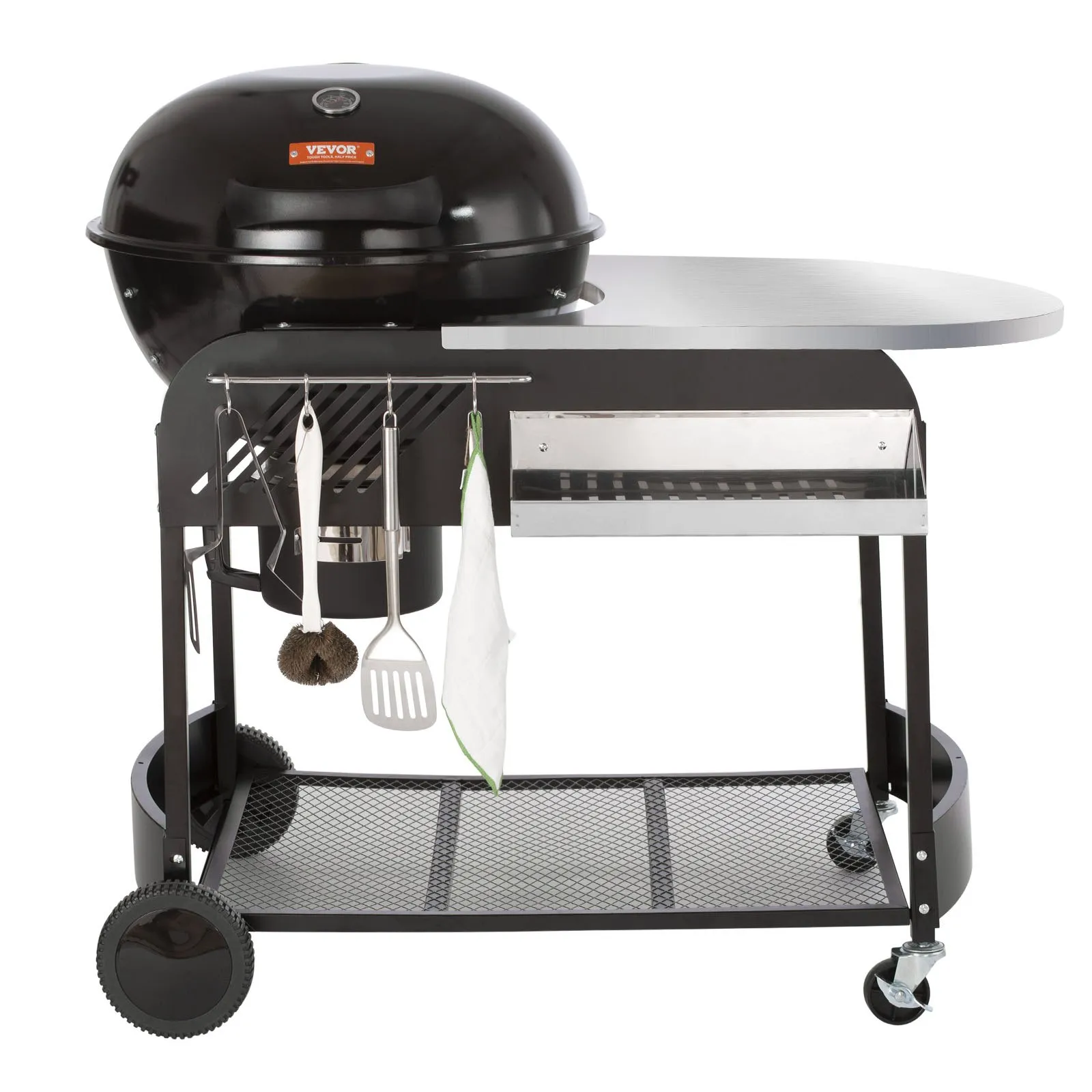 (FINAL PRICES ARE LOWER ON OUR SITE!) VEVOR 21 inch Kettle Charcoal Grill BBQ Portable Grill with Cart Outdoor Cooking