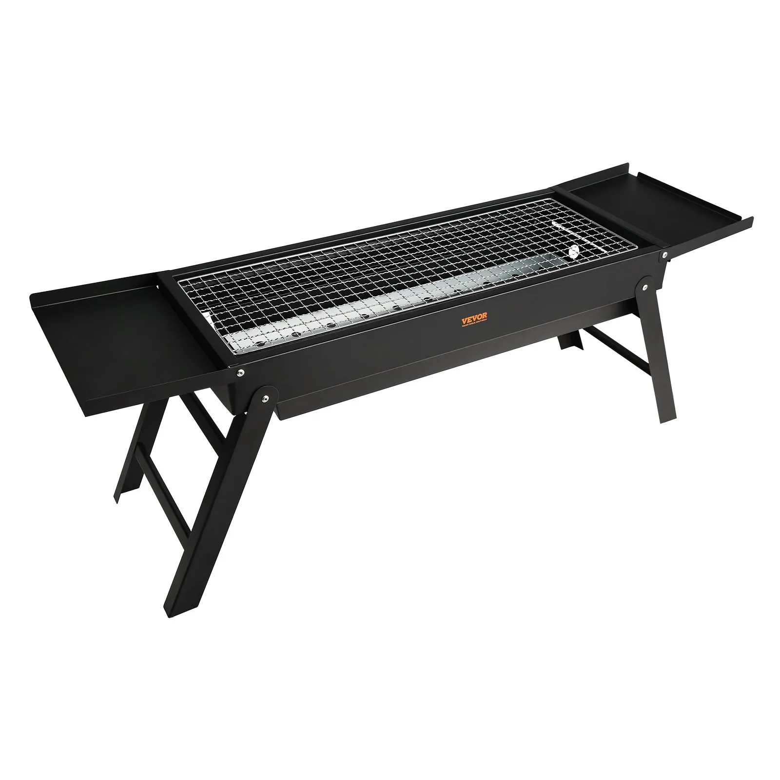 (FINAL PRICES ARE LOWER ON OUR SITE!) VEVOR 23 inch Portable Charcoal Grill, Compact Foldable Grill, Heavy Duty Steel BBQ Grill, Mini Smoker for Travel, Outdoor Cooking, Barbecue Camping, Picnic, Patio Black