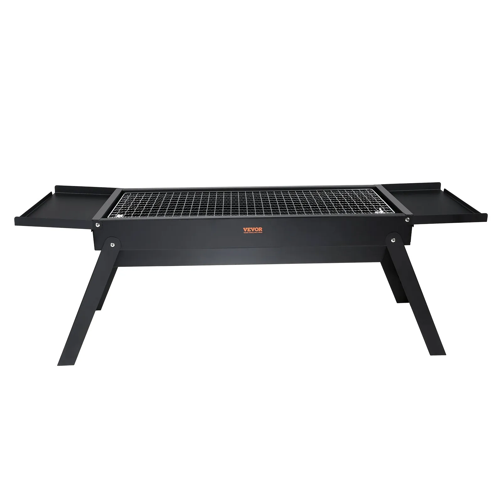 (FINAL PRICES ARE LOWER ON OUR SITE!) VEVOR 23 inch Portable Charcoal Grill, Compact Foldable Grill, Heavy Duty Steel BBQ Grill, Mini Smoker for Travel, Outdoor Cooking, Barbecue Camping, Picnic, Patio Black