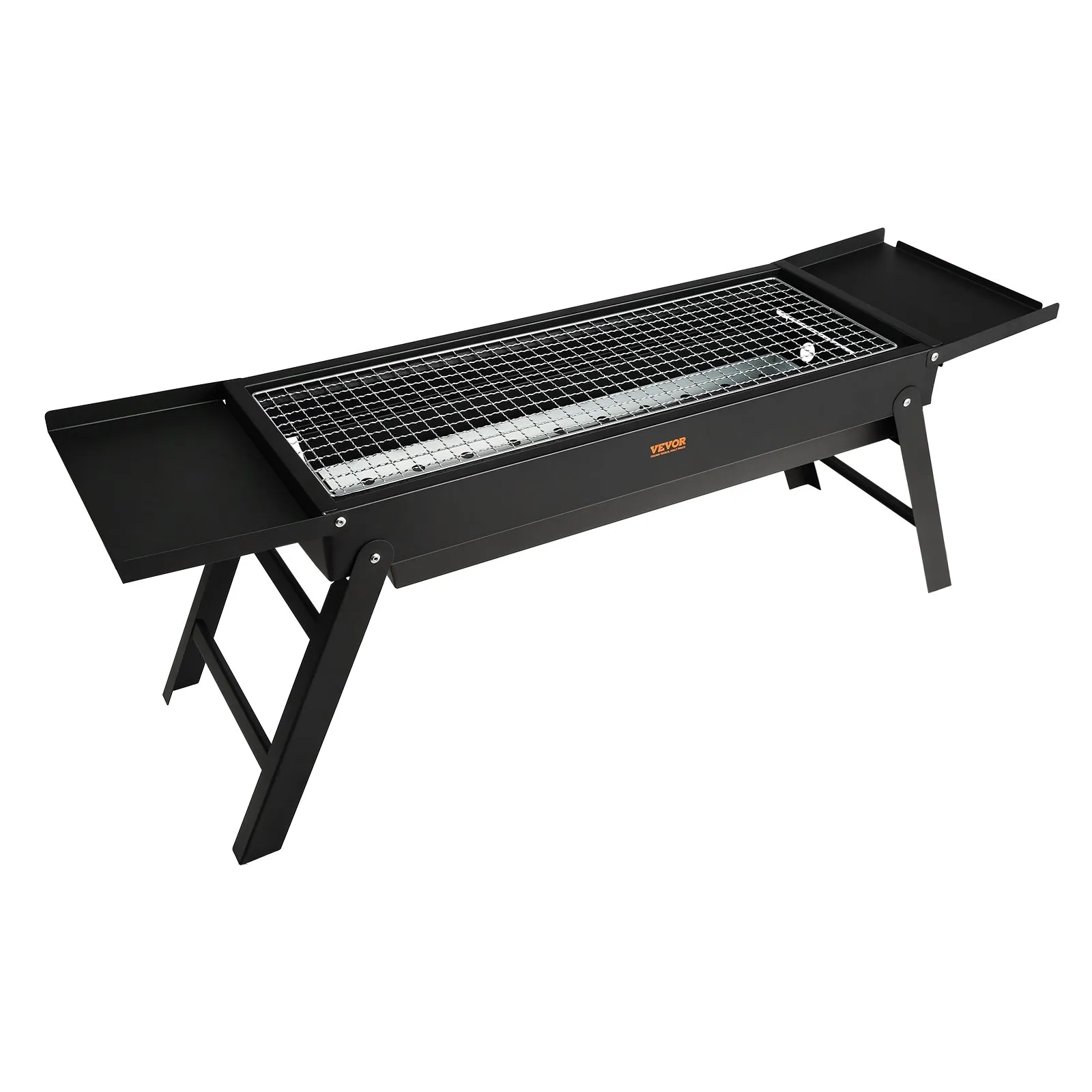 (FINAL PRICES ARE LOWER ON OUR SITE!) VEVOR 23 inch Portable Charcoal Grill, Compact Foldable Grill, Heavy Duty Steel BBQ Grill, Mini Smoker for Travel, Outdoor Cooking, Barbecue Camping, Picnic, Patio Black