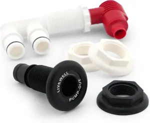 Flow-Rite Pump-Out/Aerator Combo for Boat Livewells or Baitwells (Qwik-Lok)