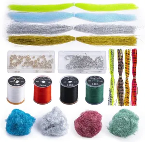 Fly Tying Materials Kit, 76/144/148/168Pcs Fly Fishing Tying Flies for Starter Fishing Lure Making Kit Fly Tying Thread Flies Making Supplies Set
