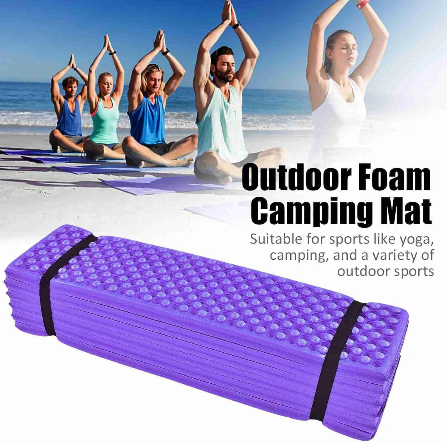 Folding Foam Mat, XPE Material Camping Mat Ultralight, Egg Cell Shape for Yoga, Camping, Outdoor Activities