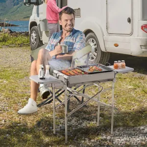 Folding Stainless Steel Charcoal BBQ Grill