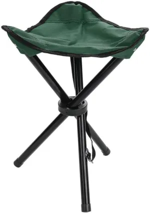 Folding Tripod Chair, Portable Lightweight Folding Tripod Fishing Camping Stool for Outdoor Camping Walking Hunting Hiking Fishing Travel(Green-L) Folding Tripod Stool Folding