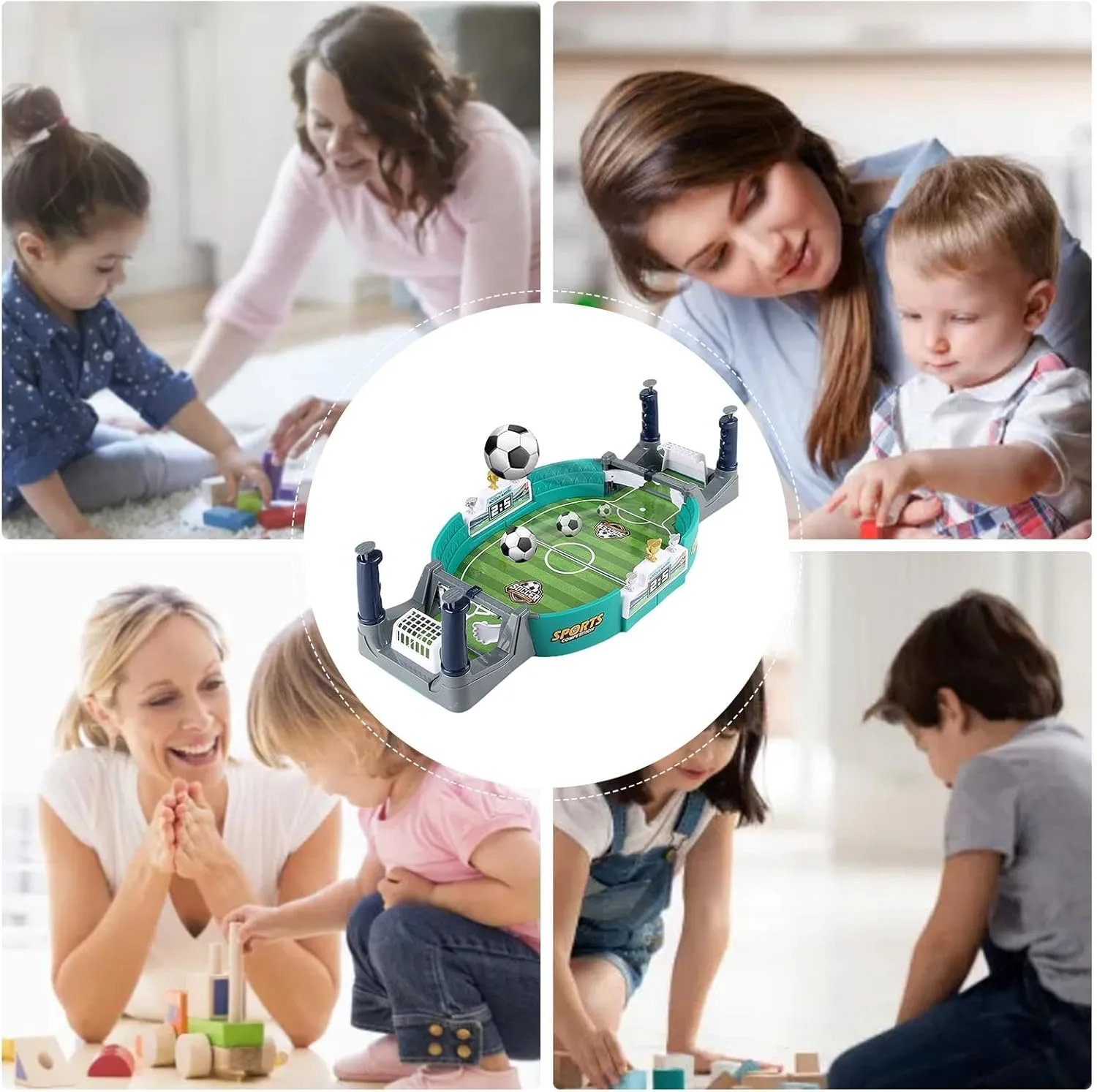 Football Table Game - Classic Foosball Table Indoors Fun, Sturdy Minis Soccer Tables | Durables and Easy to Play Family Game Nights Parties and Kids, Compact Design Perfects for Homes Or Office Use