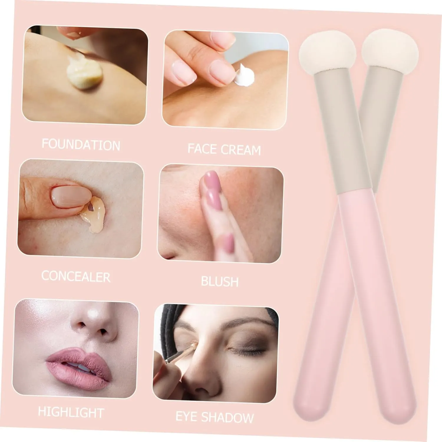 FRCOLOR 12pcs Sponge Concealer Brush Soft Makeup Sponges for Application Dual-use Wet Dry Makeup Blending Balls for Home Salon Use