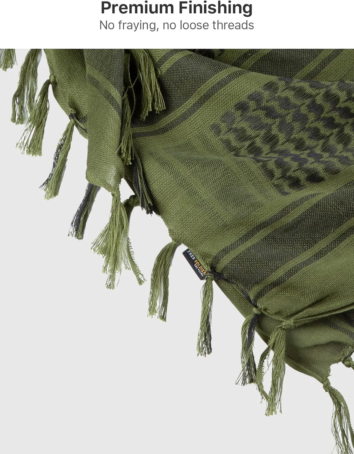 FREE SOLDIER Scarf Military Shemagh Tactical Desert Keffiyeh Head Neck Scarf Arab Wrap with Tassel for Men Women