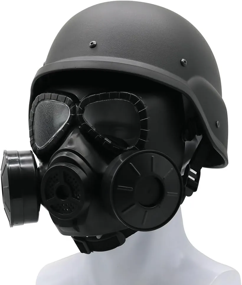Full Face Airsoft Gas Mask M88 Helmet Tactical Skull Game Mask for BB Gun Cosplay Costume Halloween Masquerade