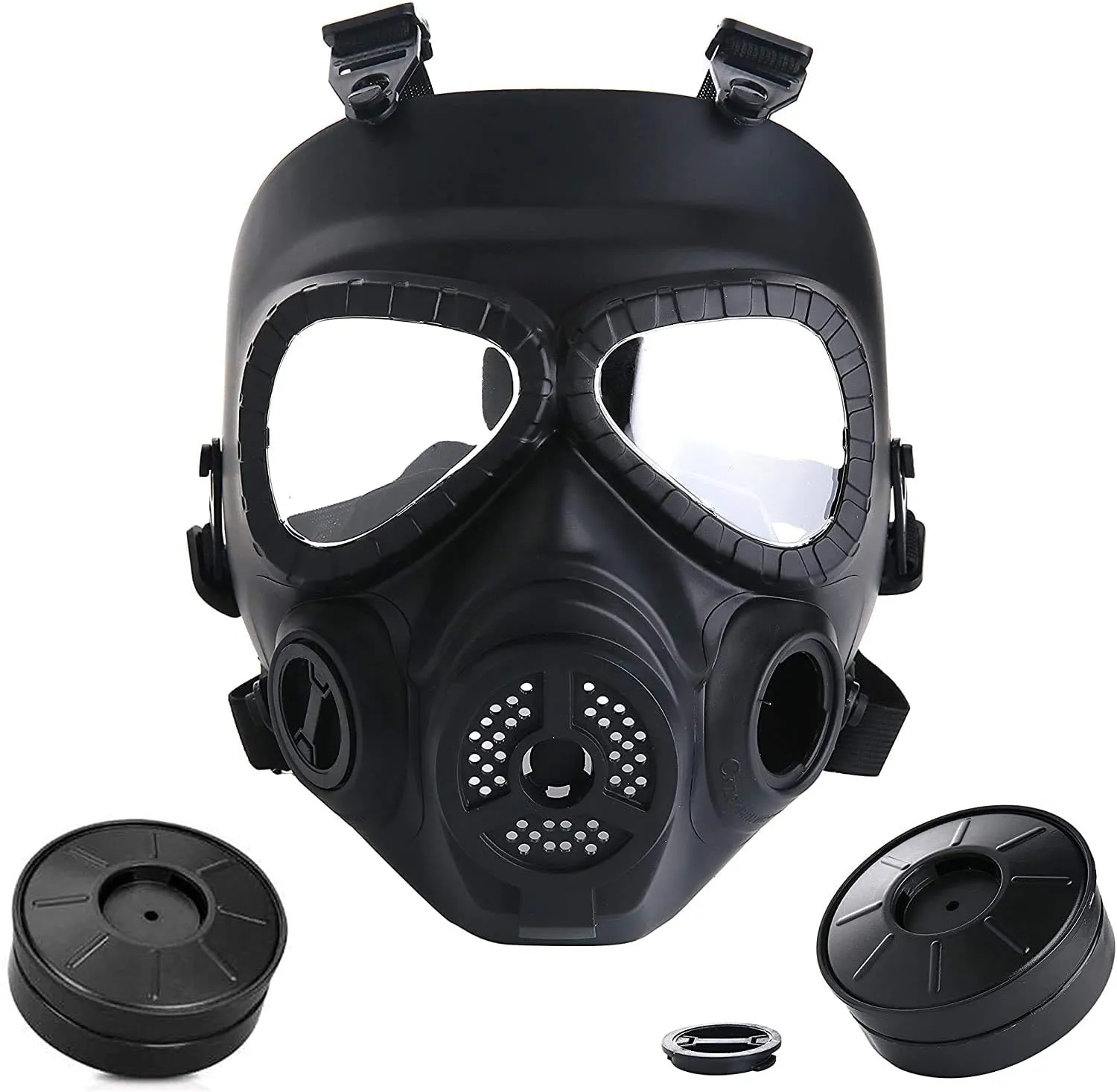 Full Face Airsoft Gas Mask Tactical Skull Dummy Toxic Game Mask for BB Gun CS Paintball Cosplay Costume Halloween Masquerade