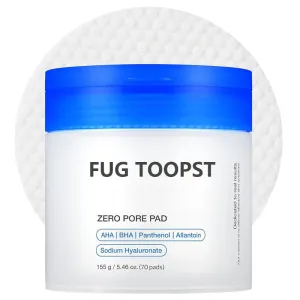 Futoppst Cleansing All Skin Types Daily Zero Pore Pads Exfoliating Hydrating Moisturizing with AHA Lactic Acid and BHA Pore Minimizer 100% Cotton 70 Pads