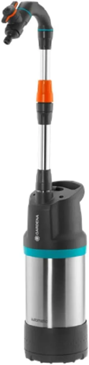 Gardena 01766-61 Rain Barrel Pump 4700/2 Inox Automatic, Silver, Black, Turquoise, Orange