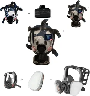 Gas Mask FM-10 CBRN w/Premium NBC Filter Full Face Respirator Survival & Tactical for Chemical Fumes, Particulates, and Smoke Protection