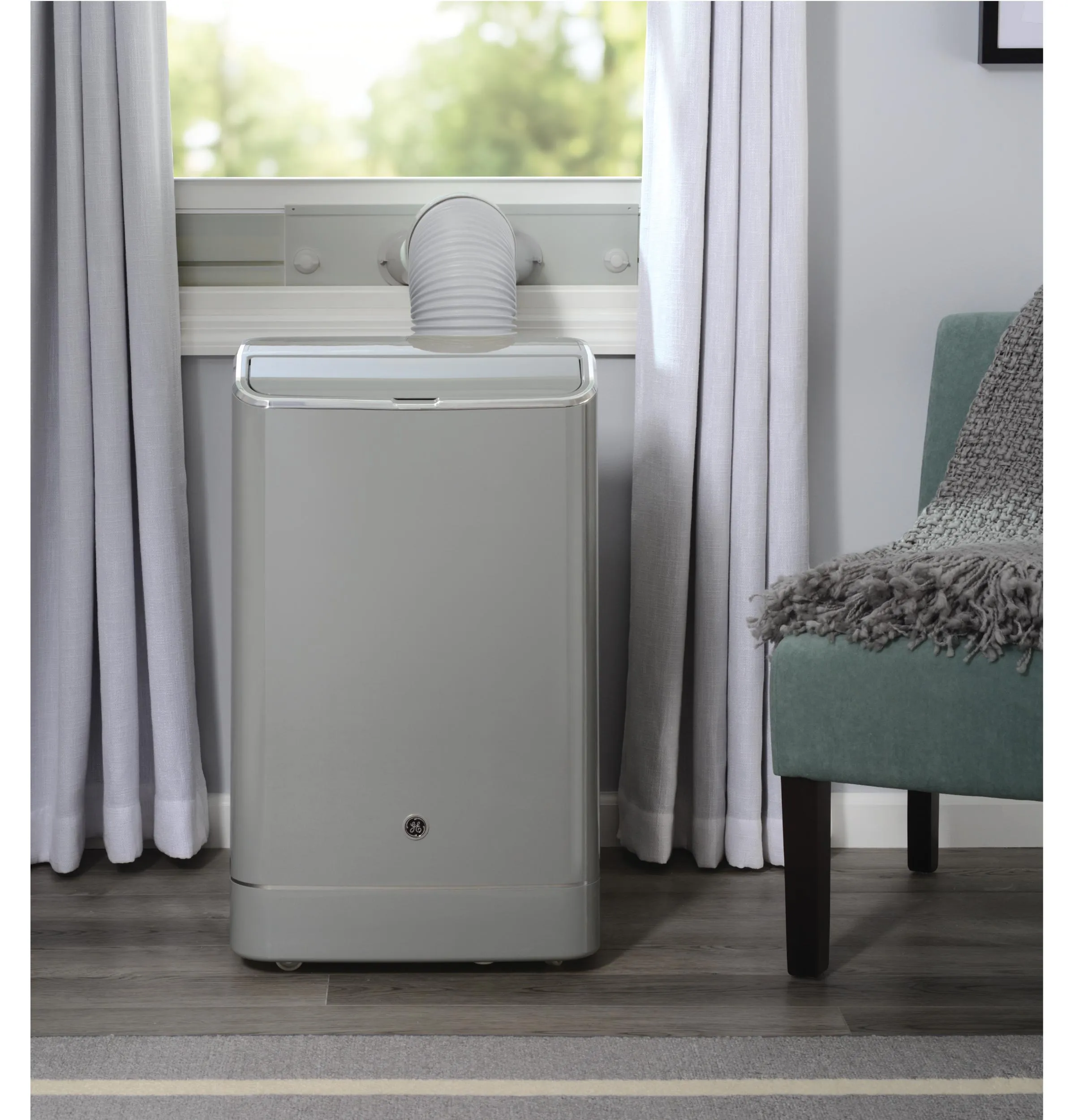Ge Appliances APCD10JASG Ge® 10,500 Btu Portable Air Conditioner With Dehumidifier And Remote, Grey