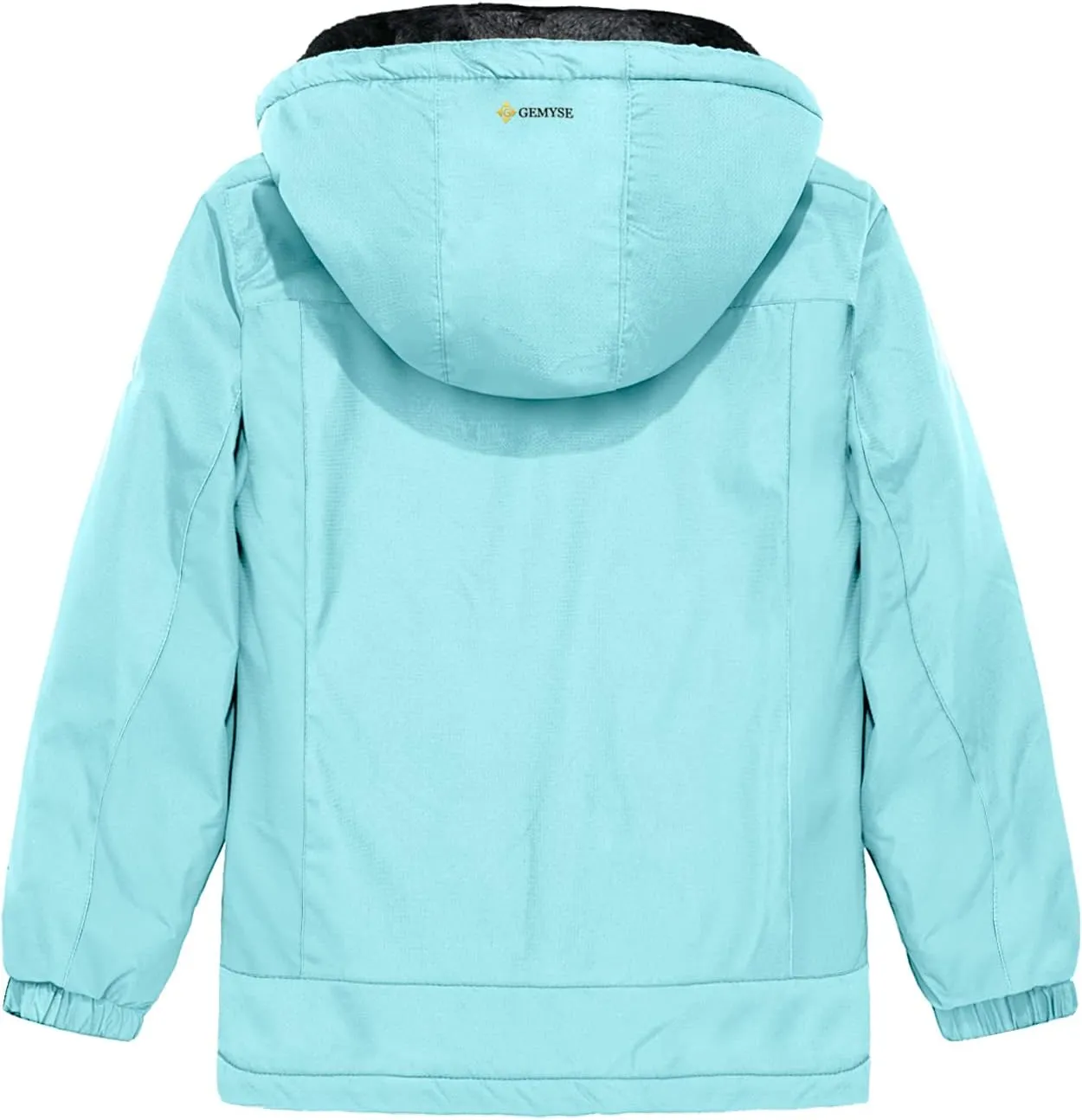 GEMYSE Girl's Waterproof Ski Snow Jacket Hooded Fleece Lined Windproof Winter Jacket