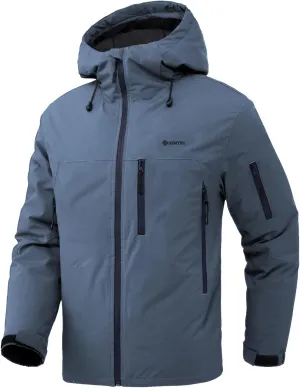 GEMYSE Men's Ski Jacket Warm Winter Snow Coat Waterproof Mountain Windbreaker Jacket for Snowboarding Hiking