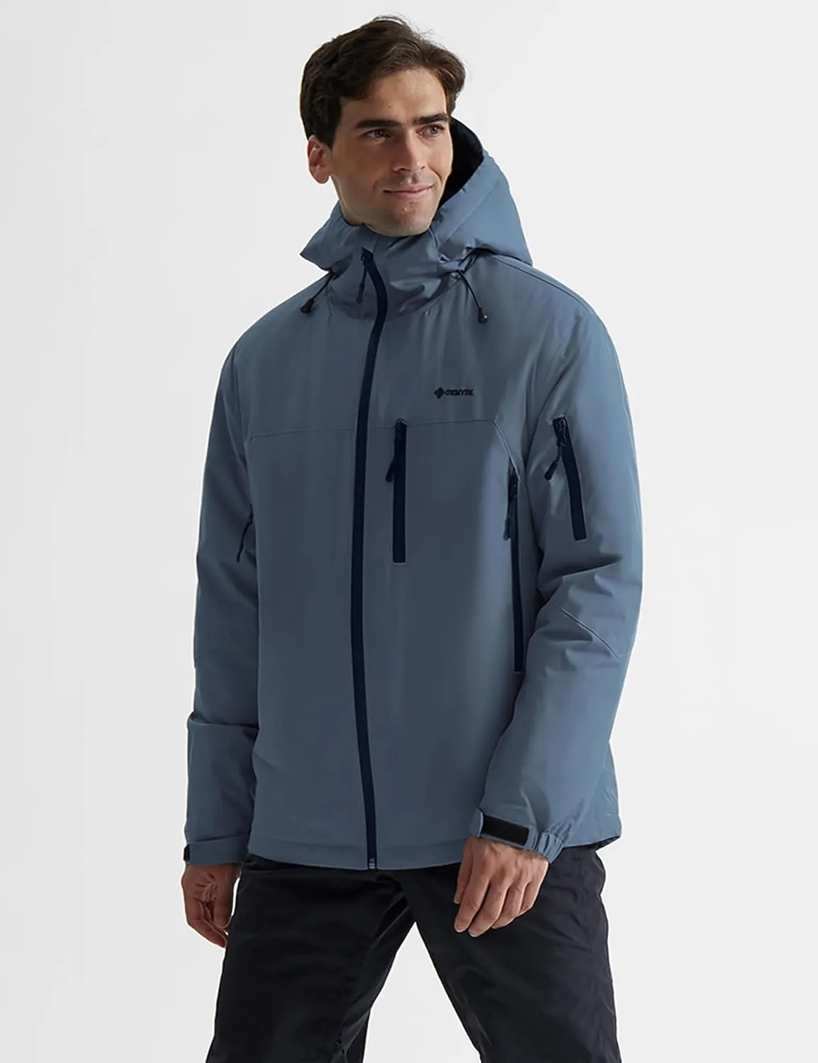 GEMYSE Men's Ski Jacket Warm Winter Snow Coat Waterproof Mountain Windbreaker Jacket for Snowboarding Hiking