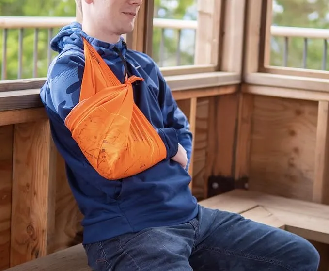 Grand Canyon National Park Map Survival Bandana - Ultra-Light Emergency Navigation Scarf - Lightweight Signal Blaze Orange Lightweight Hiking Camping