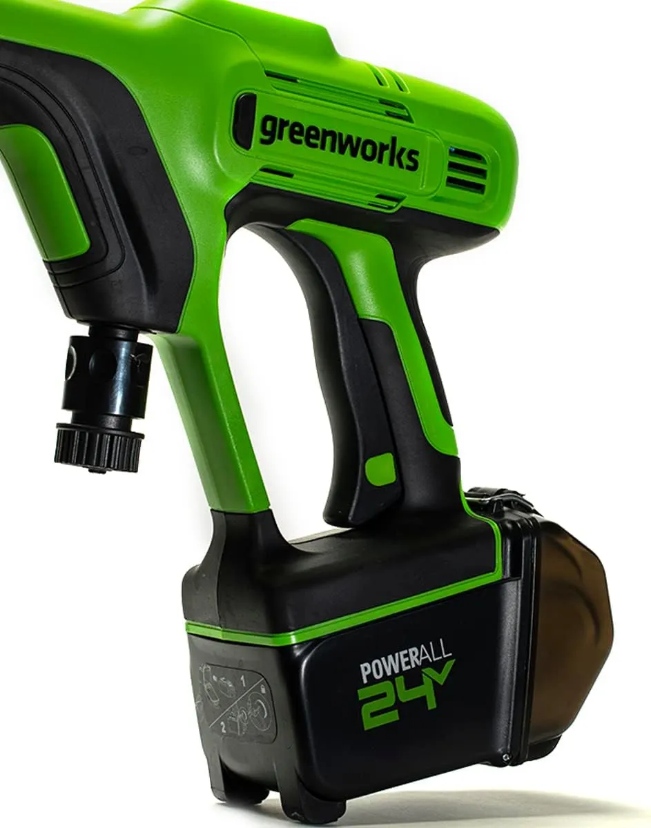 Greenworks 24V (600 PSI) Portable Power Cleaner, 4.0Ah USB Battery and Charger Included