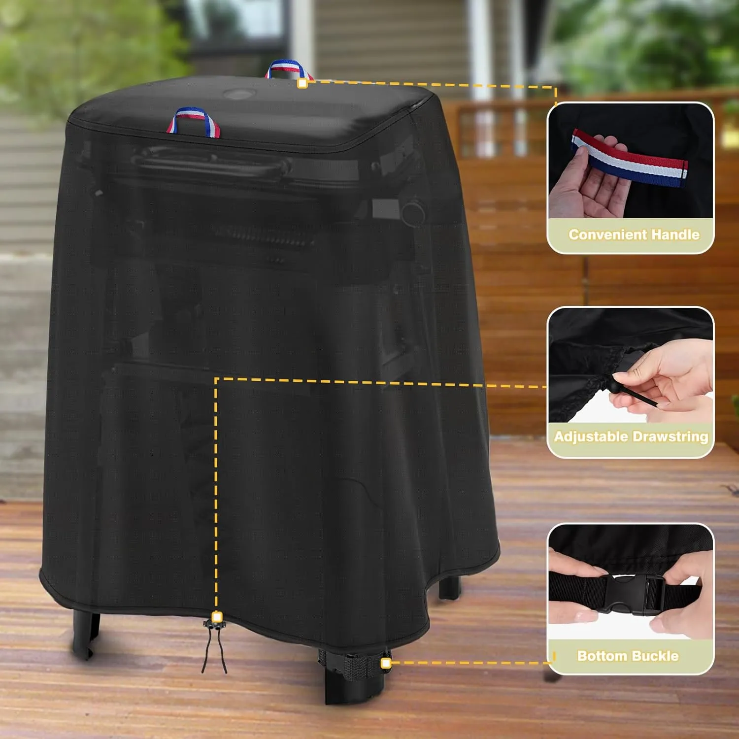 Grill Cover for Weber Lumin Electric Grill with Stand Cover Electric Outdoor Grill Cover for Patio