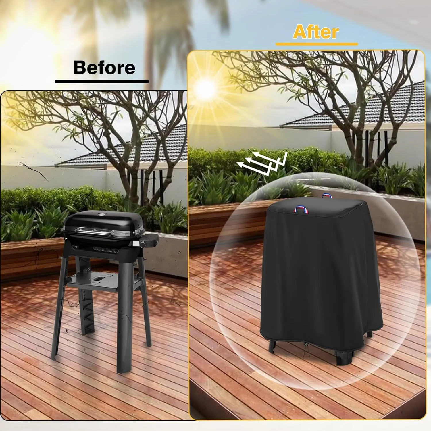 Grill Cover for Weber Lumin Electric Grill with Stand Cover Electric Outdoor Grill Cover for Patio