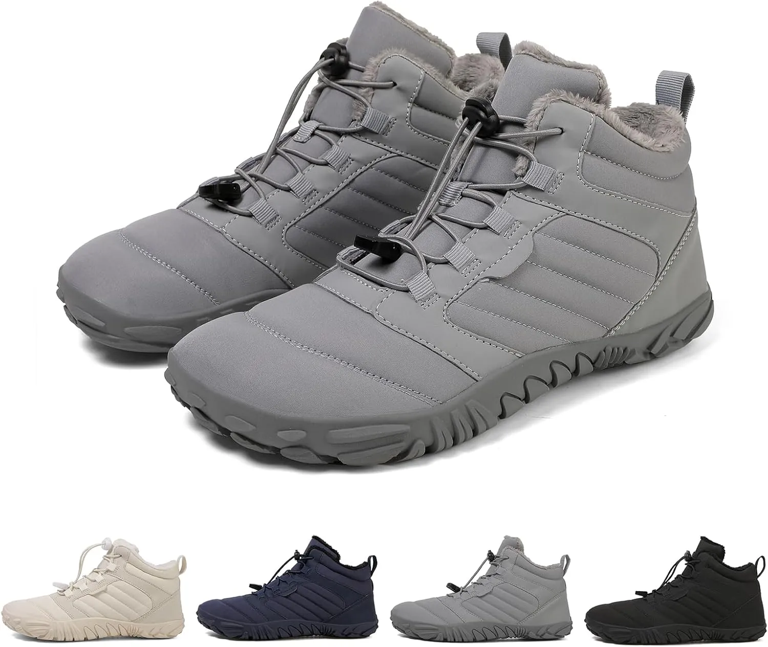 Grounded Winter Footwear for Women, Hike Winter Footwear Barefoot Women Men, Barefoot Shoes Waterproof Wide Toe Box Boots