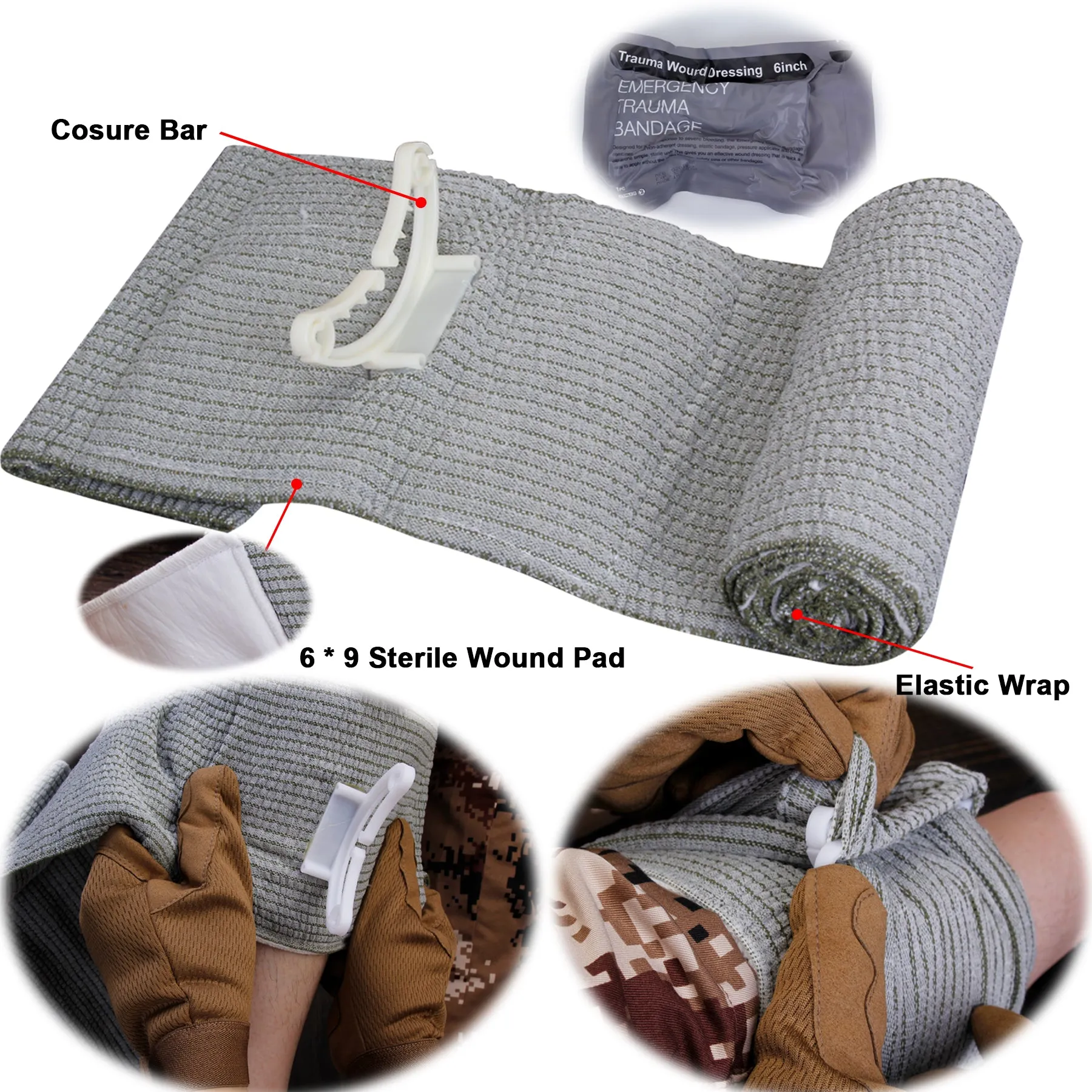 GRULLIN IFAK Trauma First Aid Kit, Tactical Molle Military Emergency Set