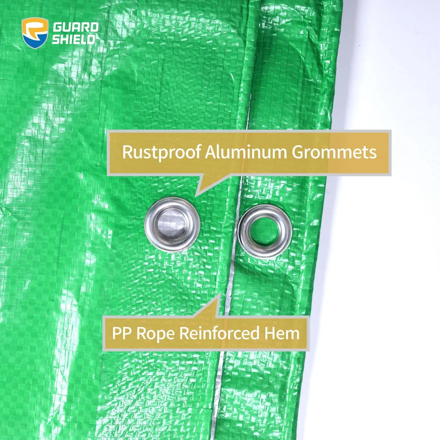 GUARD SHIELD Green/Sliver Tarp 10x20 Feet Waterproof Tarps Lightweight Camping Tarp Outdoor Multi Purpose Poly Cover 6mil
