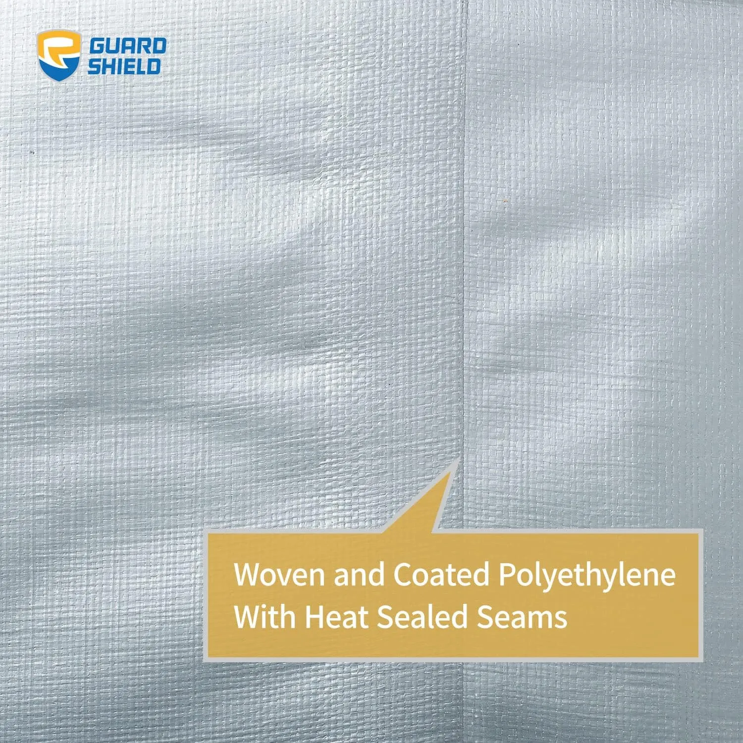 GUARD SHIELD Heavy Duty Tarp 12x20 Feet Silver Multi Purpose Thick Waterproof Poly Tarp Cover 10mil