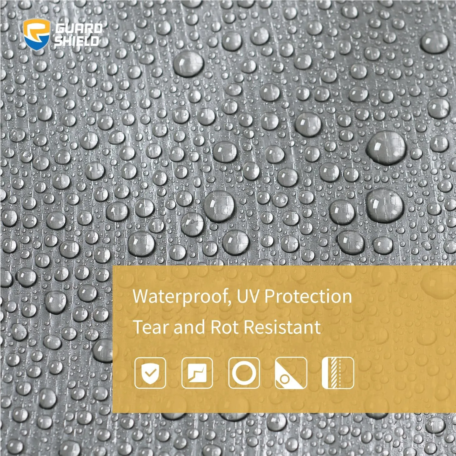 GUARD SHIELD Heavy Duty Tarp 16x20 Feet Silver/Black Multi Purpose Thick Waterproof Poly Tarp Cover 10mil