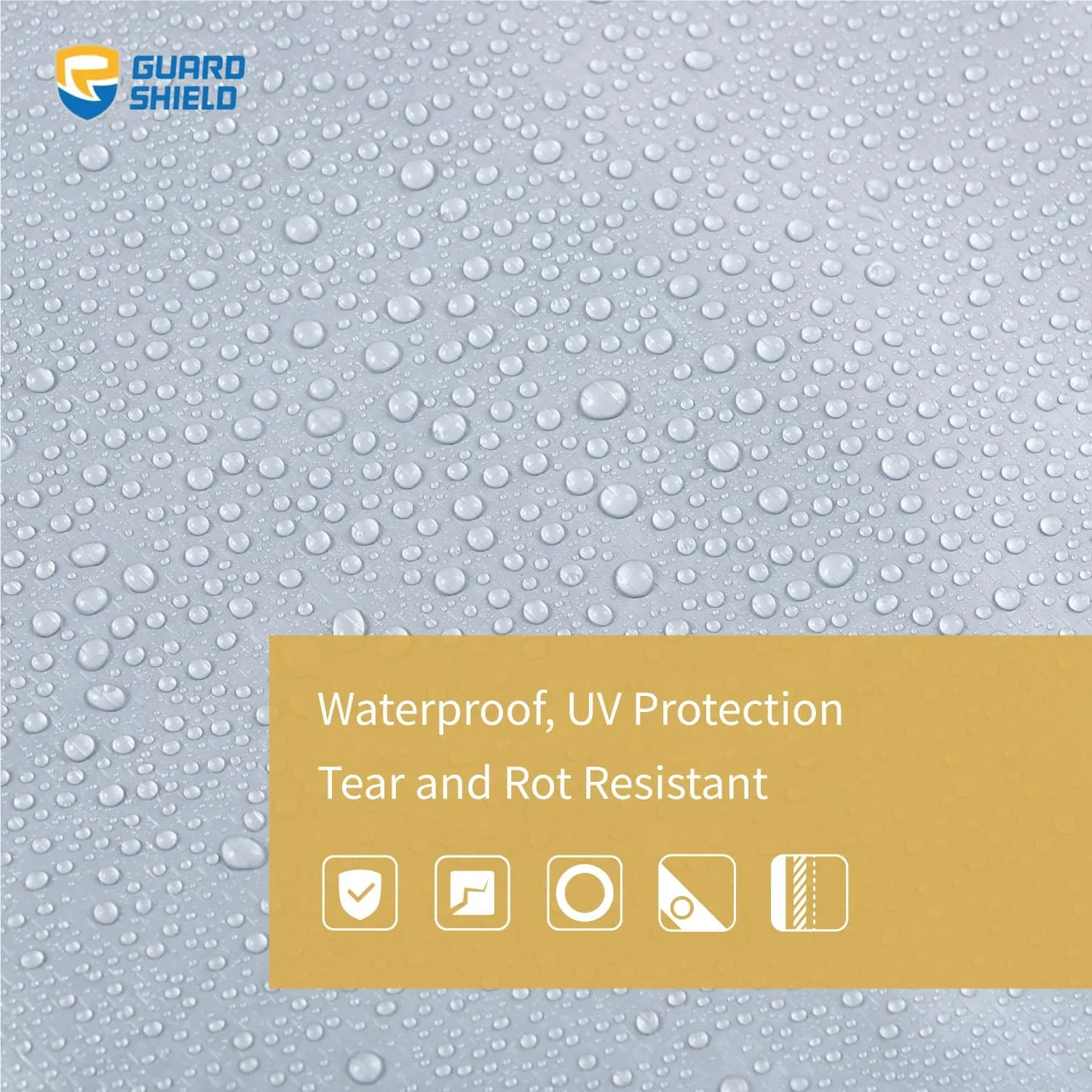 GUARD SHIELD Silver Tarp Waterproof 10x12 Feet Medium Duty All Purpose Poly Tarps Cover 7mil