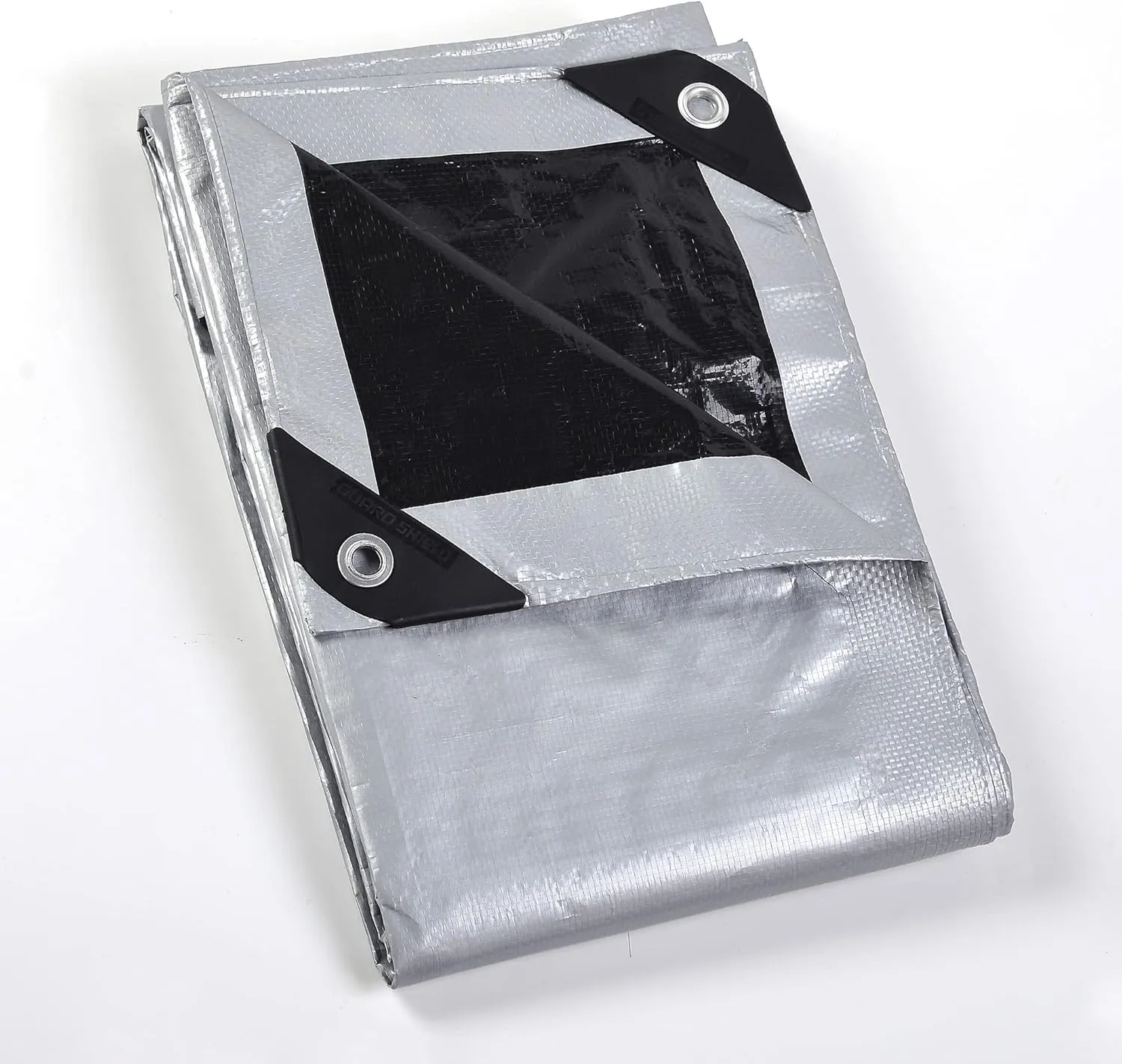 GUARD SHIELD Silver/Black Tarp Waterproof 8x10 Feet Medium Duty All Purpose Poly Tarps Cover 7mil