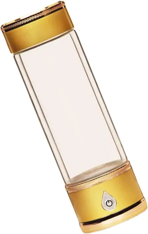 H Water Ionizer Bottle 420ml Quick Electrolysis in 3 Minutes Glass Texture for Home Office and Travel Use