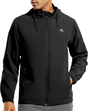 Haimont Men’s Packable Windbreaker with Hood Lightweight Windproof Water Resistant Hooded Jacket for Running Hiking Travel