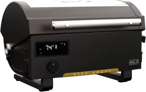 HALO Prime300 Countertop Pellet Grill | Rechargeable Battery Powered Pellet Grill | Cordless | Outdoor Kitchen, Camping and Tailgate Ready (300)