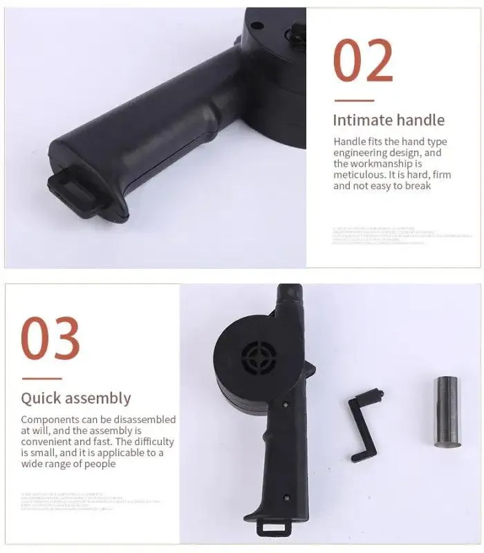 Hand-cranked Air Blower for BBQs