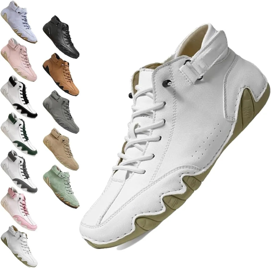 Handmade high Boots Unisex Waterproof Orthopedic Hiking Sneakers, Lightweight Breathable Trail Shoes Non-Slip Outdoor Walking Casual Trainers