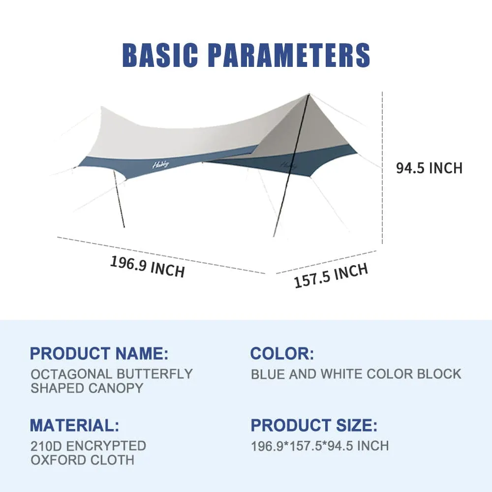 HAWKLEY Octagonal Canopy Camping Tent Tarps