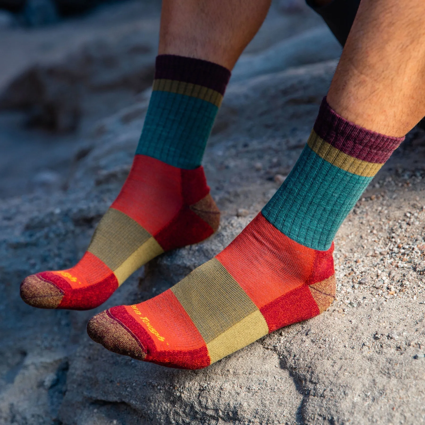 Heady Stripe Micro Crew Lightweight Hiking Sock
